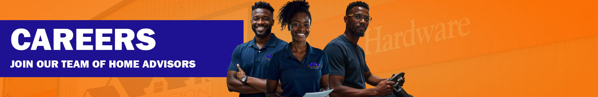 Careers banner with 3 people in Third Dimension uniform